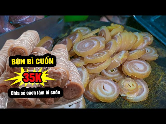 DISCOVER the Unique Pork Skin Roll Noodle Shop in Vietnam