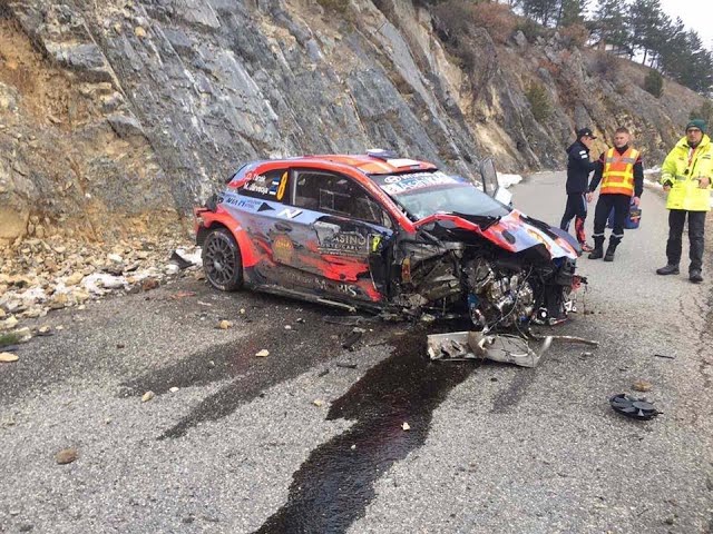 OTT TANAK CRASH RALLYE MONTE CARLO 2020