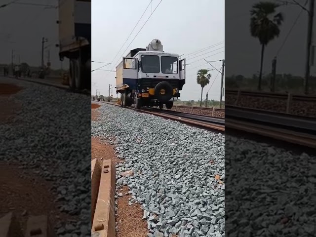 truck goings to railway line#truck lover's