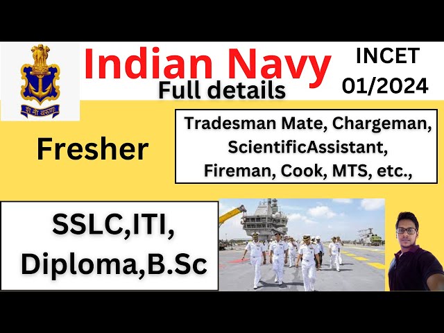 Indian Navy Civilian Recruitment 2024 | Defence Jobs Malayalam | INCET 01/2024 Notification