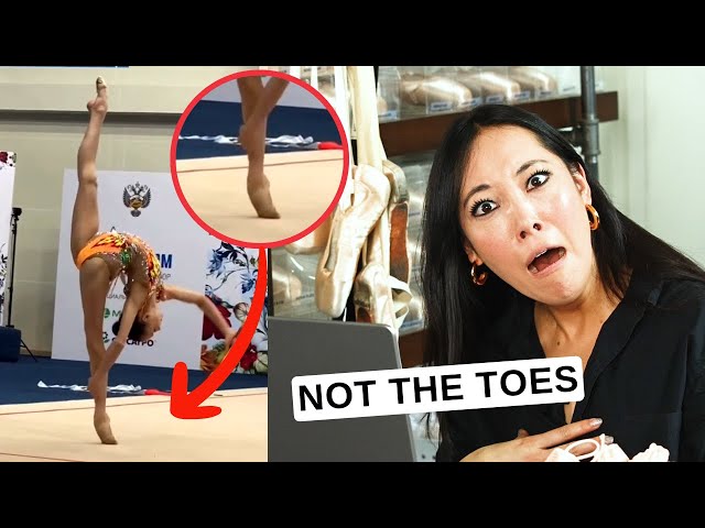 pointe shoe fitter reacts to RHYTHMIC GYMNASTICS