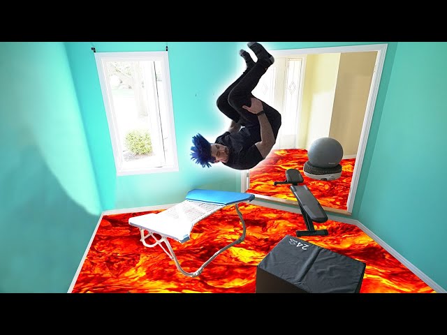 LARGEST HOME OBSTACLE COURSE (Floor is Lava Challenge Parkour POV)