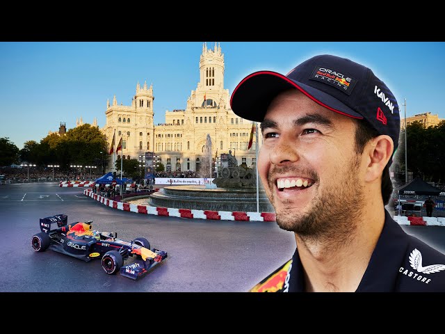 Checo Pérez Ripping The RB7 In Madrid