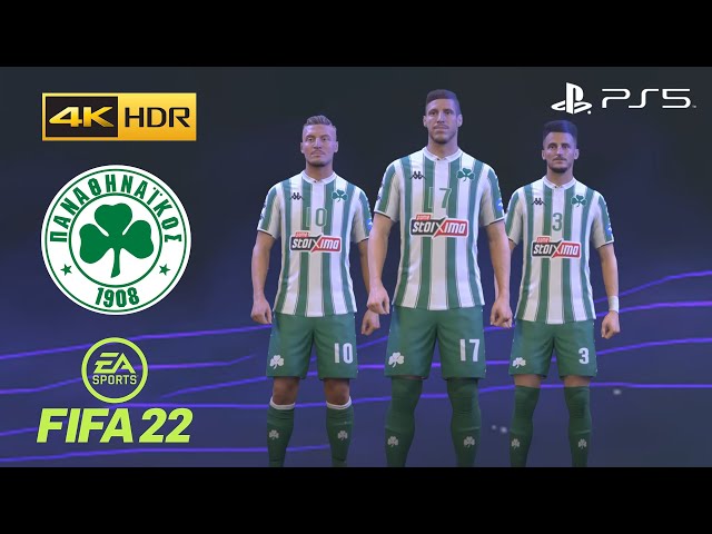 PANATHINAIKOS on FIFA 22 PS5 - Player Faces and Ratings - 4K 60FPS HDR