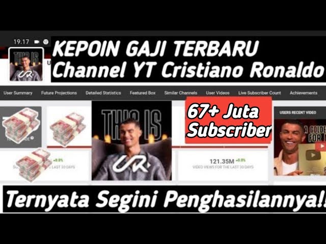 WOW😳😱🤑!!! Update Gaji YouTube Cristiano Ronaldo Terbaru #tranding  #gajiyoutuberpemulaterbaru #gaji