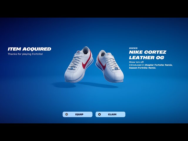 How To Get Nike Cortez Leather OG Kicks For FREE! (Fortnite)