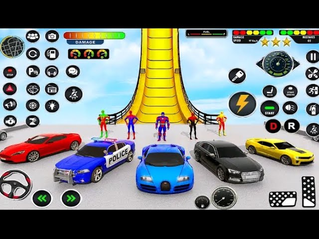 Get Ready For Some High-flying 3d Car Stunts In Thisimpossible Car Stunt Game!