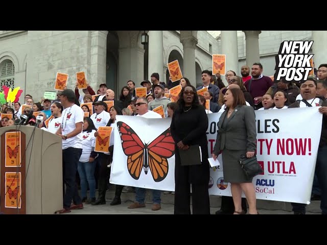 Activists rally outside City Hall as LA City Council passes 'Sanctuary City' ordinance