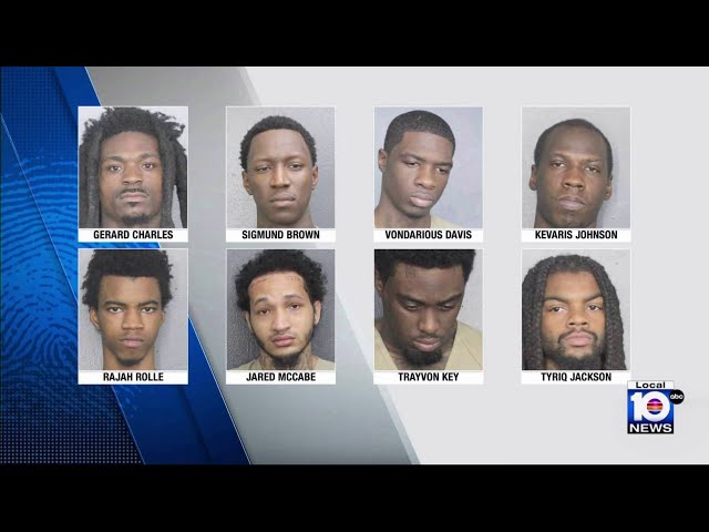 Authorities in Broward County take 8 suspected gang members into custody