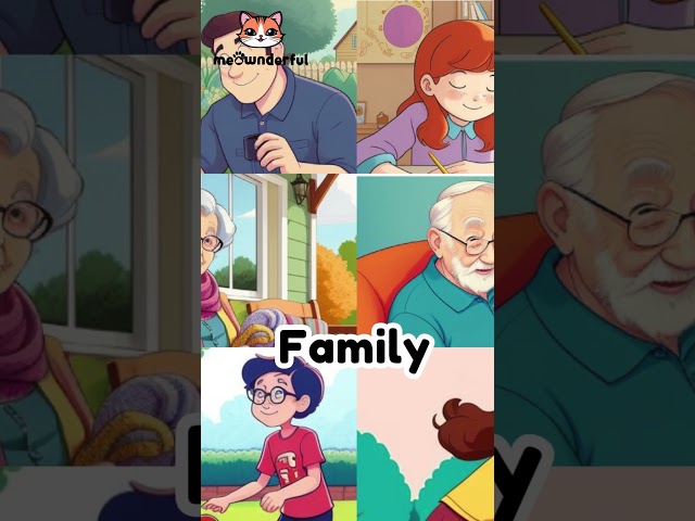 Meet My Family! | Fun and Educational Video for Kids | Meownderful  #shorts  #animation #meownderful