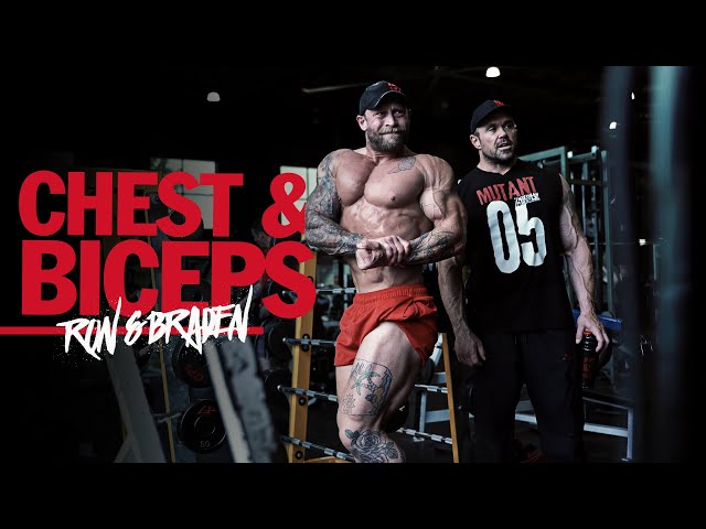 CHEST & BICEP Annihilation WORKOUT with Big Ron Partlow & Braden Palmtree | MUTANT