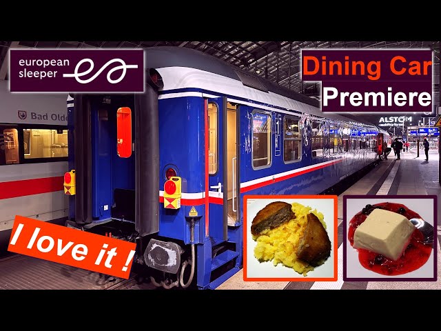 Dining Car Premiere on European Sleeper Train Prague - Brussels