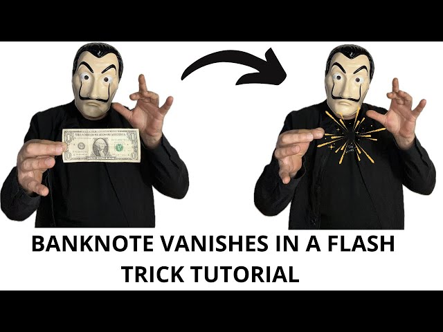 BANKNOTE VANISHES IN A FLASH 💵💥MAGIC TRICK TUTORIAL