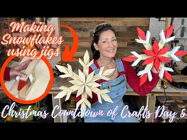 MAKING WOODEN SNOWFLAKES with JIGS! INSPIRED BY PINTEREST (CHRISTMAS COUNTDOWN OF CRAFTS DAY 5)