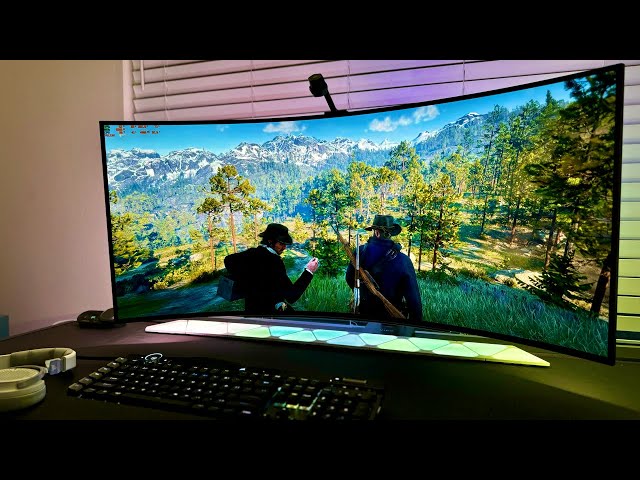 Red Dead Redemption 2 is so BEAUTIFUL on the 2024 LG 45" UltraWide OLED | LG 45GS96QB with RTX HDR