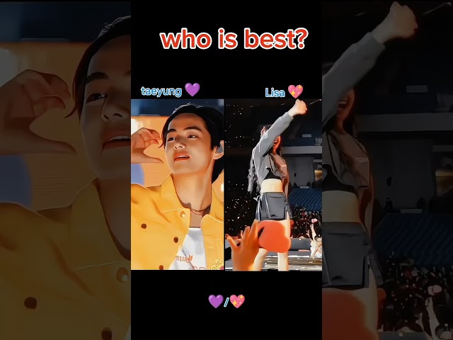 V[BTS]💜💜&Lisa [blackpink]💓💓 || who is best comment karo || #kimtaehyung #lisa #bts #blackpink #viral