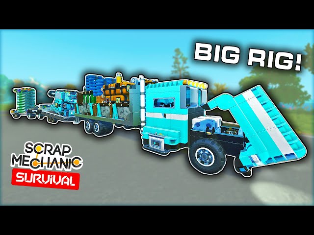 I Made a GIANT Land Train to Move Out of The Mechanic Shop! (Scrap Mechanic Survival Ep. 4)