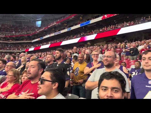 Ravens @ Cardinals week 9 Intro's and National Anthem