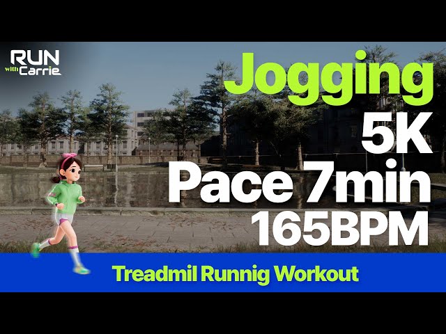 7분 페이스로 5K 조깅 러닝, 165bpm 마라톤뮤직과 함께 달려요! 5K, Pace 7min, Jogging Run, 165bpm music