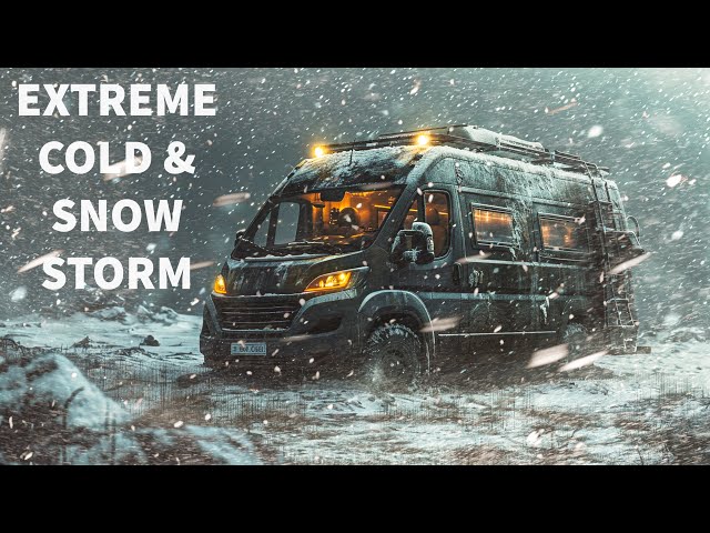 Surviving a Brutal Arctic Winter of Van Life in Extreme Cold & Snow Storm - Cozy Camping #vanlife