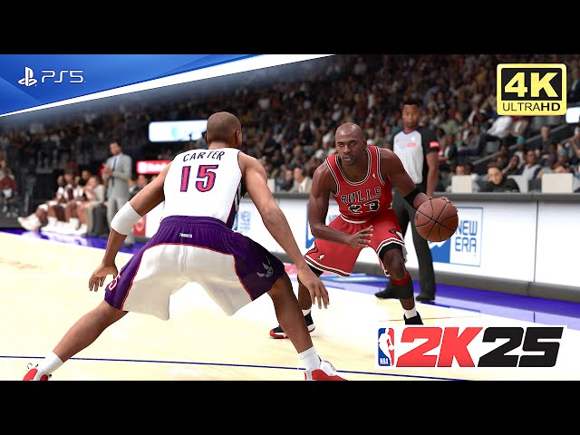 NBA 2K25 Official Full Gameplay '96 Bulls vs '00 Raptors - Michael Jordan vs Vince Carter [PS5 4K60]