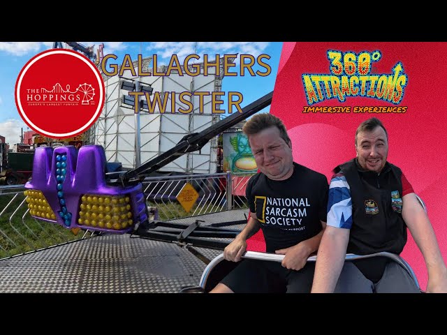 Gallaghers twister The hoppings 2024  360° 8k Onride ( Michael Gallaher's Twist by Protech )