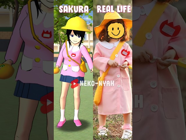 Sakura VS Real Life • Clothes Comparison 🫢 Part 1 #sakuraschoolsimulator #shorts #tiktok #viral #fyp