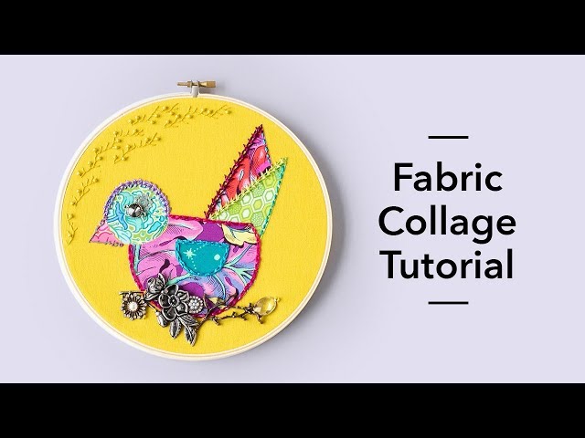 Fabric Collage Creation | Mixed Media Embroidery