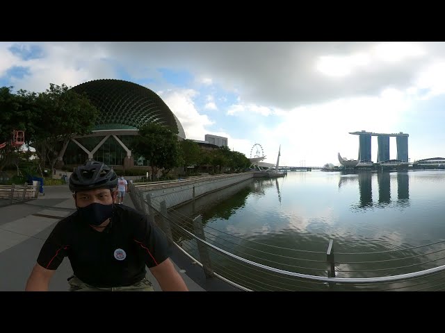 Cycling VLOG: Marina Bay Area - From Anderson Bridge to Singapore F1 Pit Building