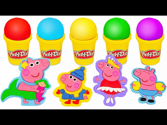 Create Peppa Pig & George with Play Doh | Dress Up & Learn Colors | Preschool Toddler Learning Video