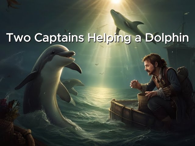 Two Captains Helping a Dolphin