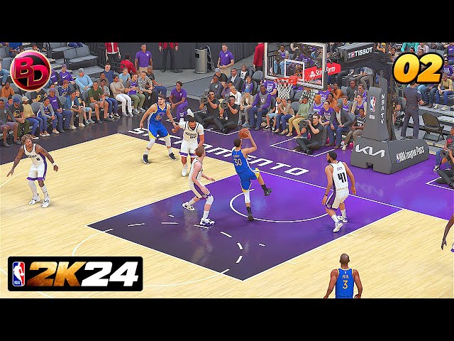 NBA 2K24 Golden State Warriors vs Sacramento Kings | Stephen Curry vs De'Aaron Fox | MyNBA Lite PS5