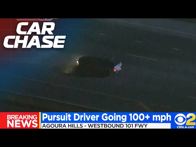 UPDATE: Driver in car chase going over 100 mph!