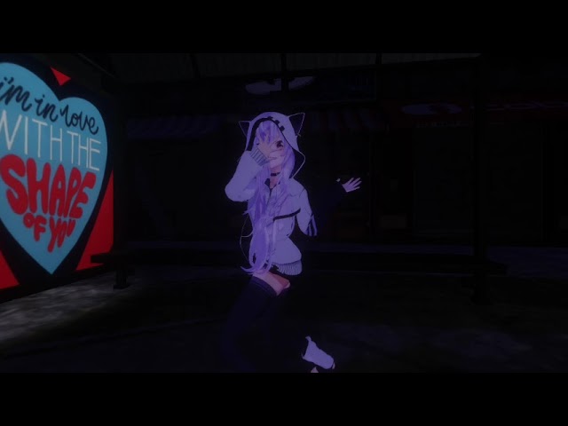 【VR180 MMD カメラ近距離固定】VTuberアズリムで shape of you【本人歌唱】