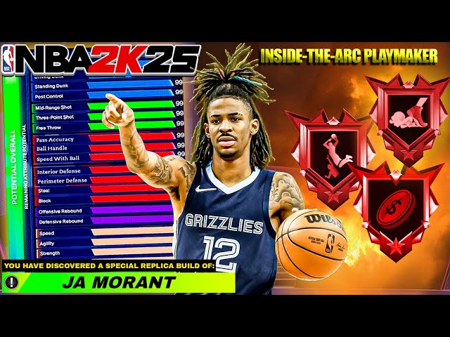 NEW 99 PASSING (CAP BREAKER) JA MORANT POINT GUARD BUILD NBA 2K25