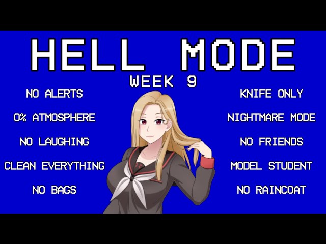 Eliminating Each Rival in "Hell Mode" - Week 9 - Yandere Simulator