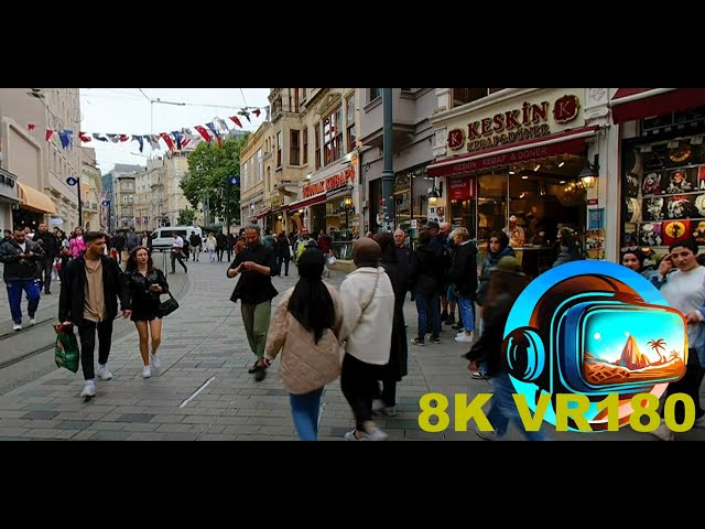 The locals of Istanbul Turkey enjoying shopping on a weekend 8K 4K VR180 3D Travel