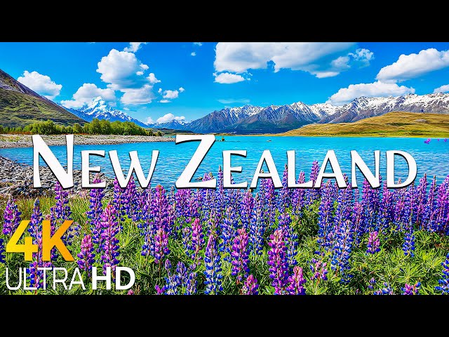 New Zealand 4K UHD - Stunning Aerial Footage, Scenic Relaxation Film With Calming Music - 4K Video