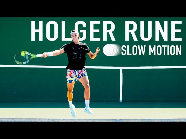 Holger Rune | Forehand & Backhand [Slow Motion 4K 120fps]