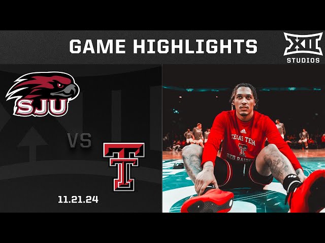 Saint Joseph's vs. Texas Tech Game Highlights | 2024-25 Big 12 Men's Basketball