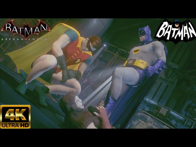 Classic Tv Series Batman and Robin vs Harley Quinn and The Infected Jokers - Batman Arkham Knight