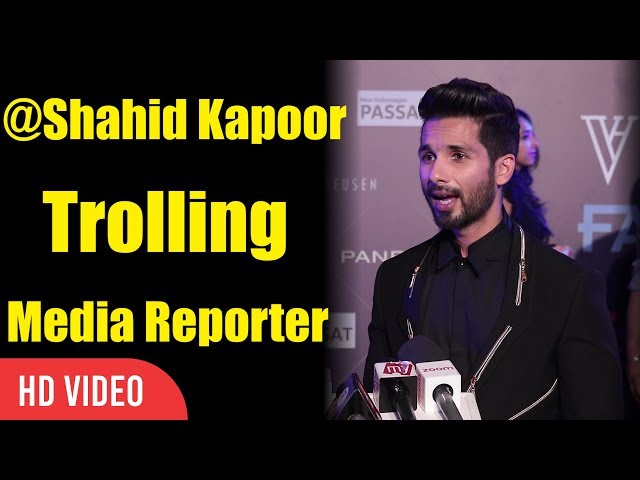 Shahid Kapoor Troll Media Reporter On Deepika Padukone | GQ Fashion Night Awards 2017