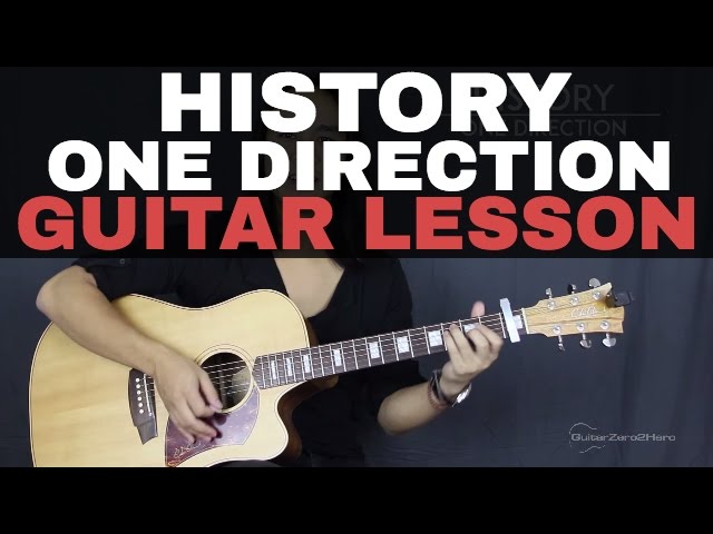 History One Direction Guitar Tutorial Lesson Acoustic - Easy