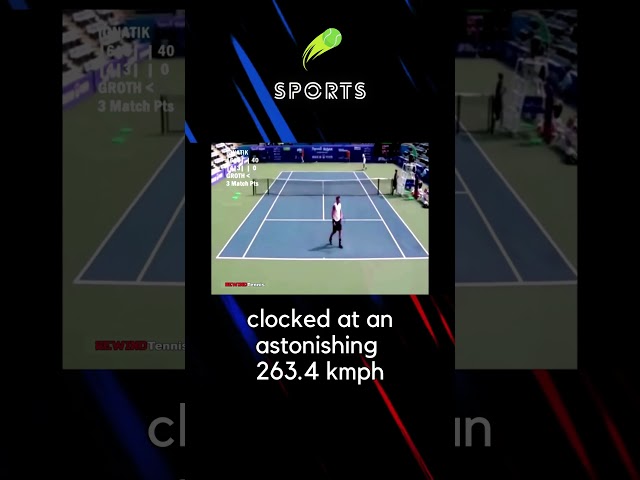 🎾 Sam Groth Set a Tennis World Record with a 263.4 km/h Serve 🎾#shortsviral #sport