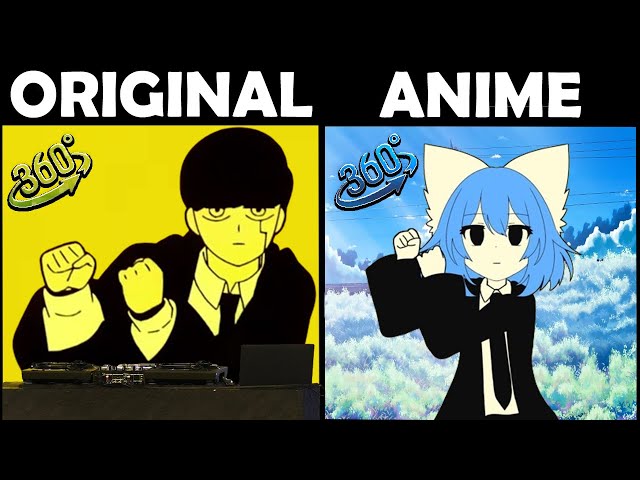 bling bang bang born ORIGINAL vs ANIME 360º VR