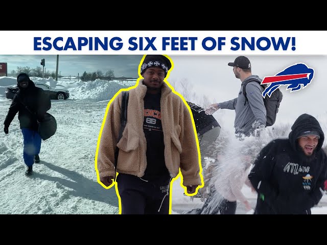 Buffalo Bills Escaping Over Six Feet Of Snow In Buffalo Blizzard! | Exclusive Look