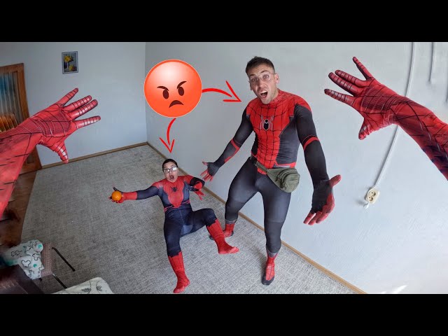 SPIDER-MAN ESCAPING CRAZY SPIDER SISTER AND SPIDER DAD (Family POV With Spider-Man) @upgirl