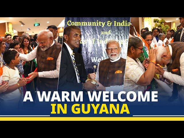 LIVE: PM Modi receives a warm welcome in Guyana