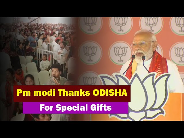 PM Modi receives gifts during Odisha rally, thanks people for love