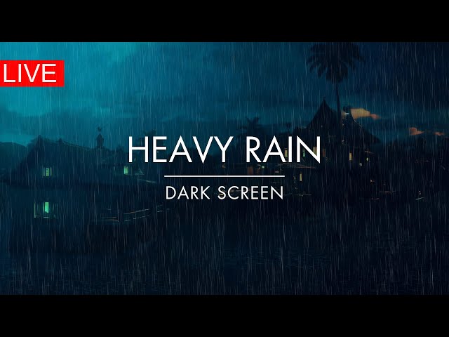 Heavy Rain No Thunder | 24/7 | Soothing Rain Sounds For Sleeping